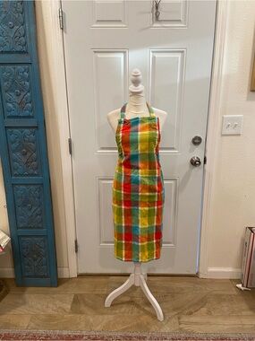 Crate&Barrel plaid apron